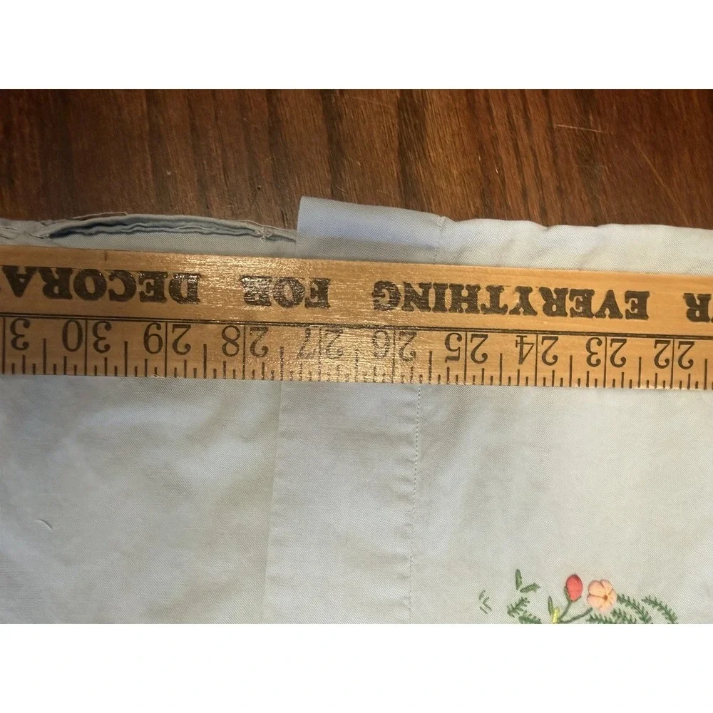 Vtg hand embroidered Pillow‎ Cases Set Of 2 Standard Size Cotton Crewel Asian